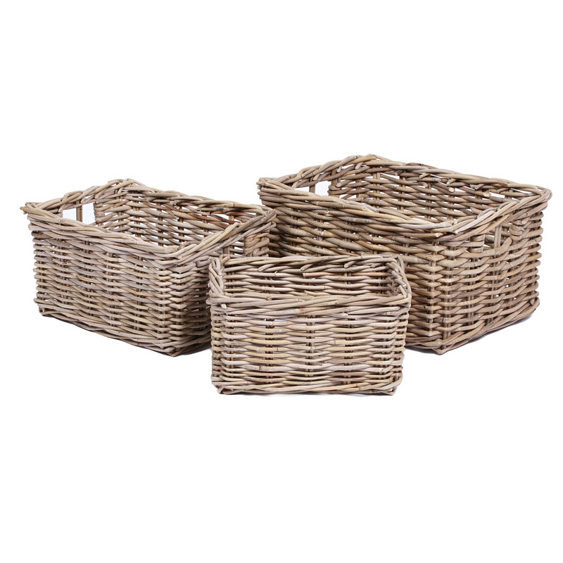Brambly Cottage 3-tlg. Korb-Set aus Korbgeflecht | Wayfair.de